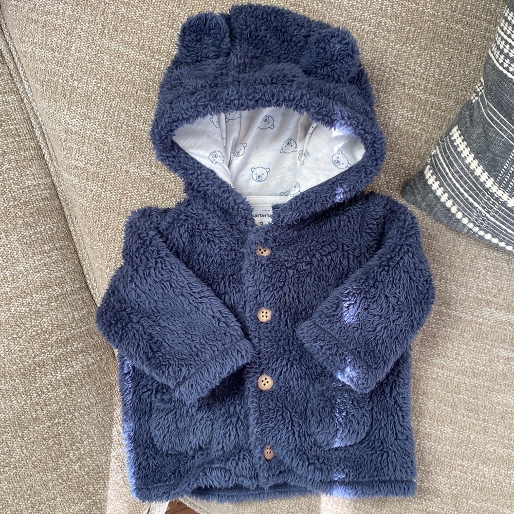Carters fluffy bear sweater